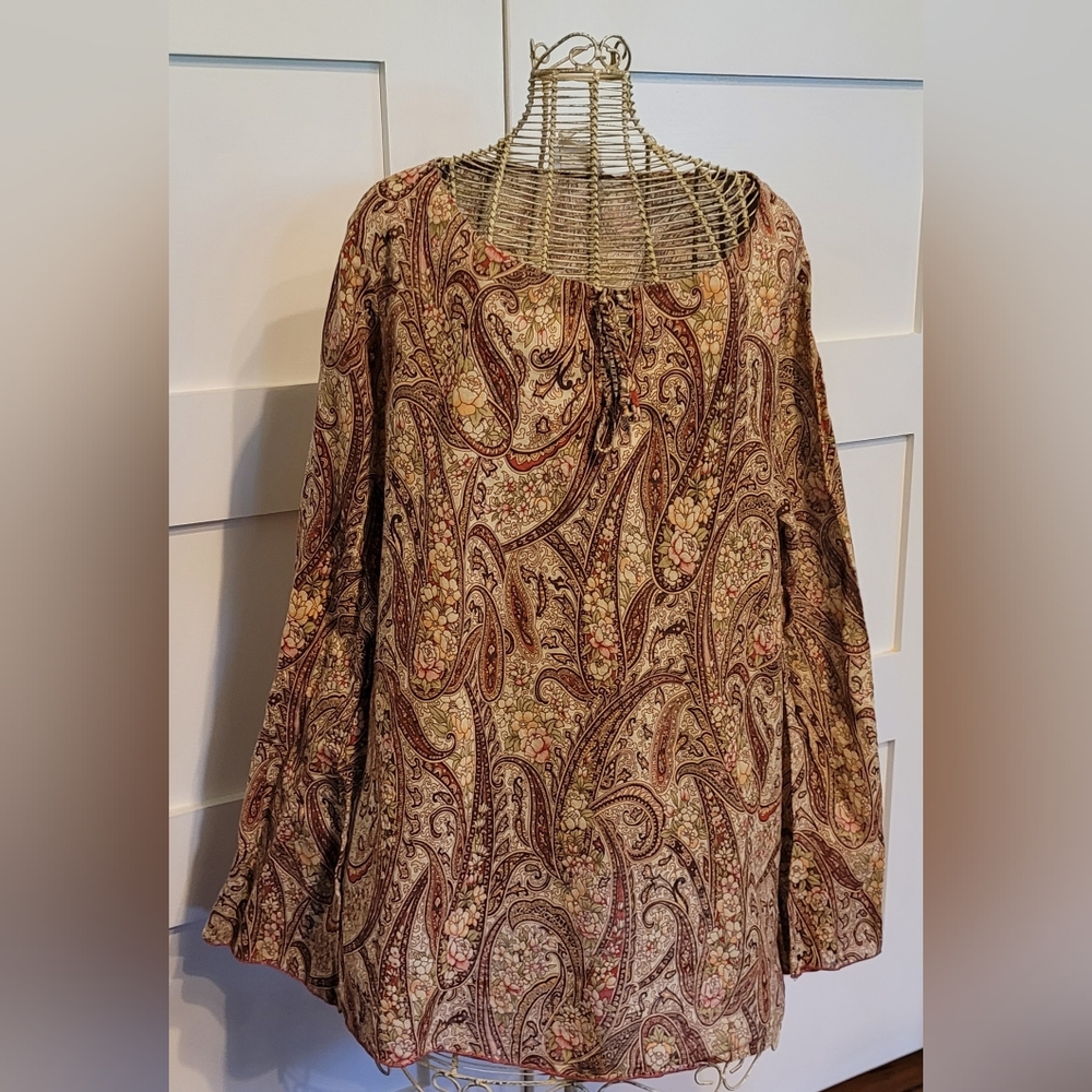 Baby and Me Paisley Boho Maternity Blouse
